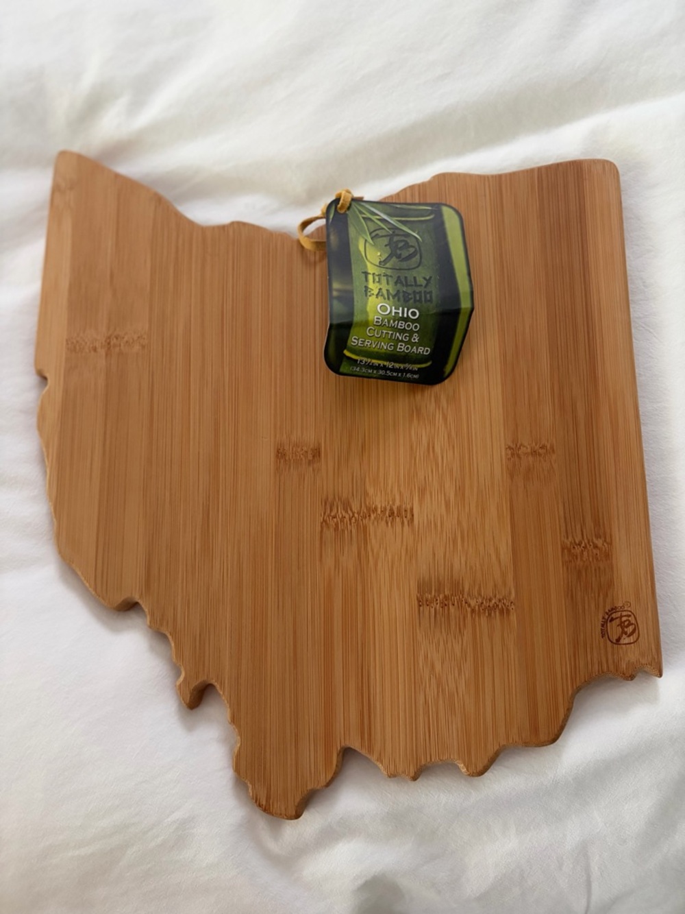Totally Bamboo Ohio Shaped Bamboo Cutting & Serving Board - Natural Bamboo